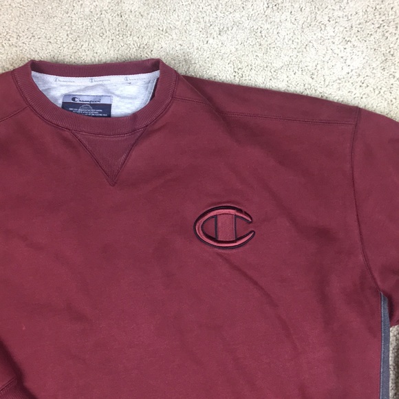 Champion Crewneck Sweater Burgundy Men’s Sz XL - Picture 3 of 6